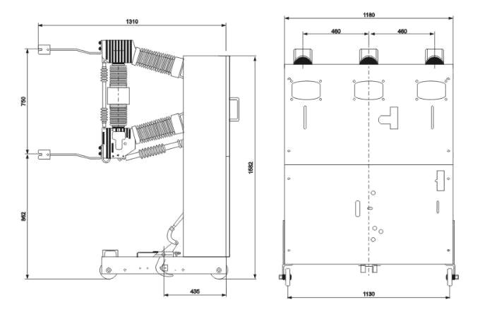 ZN23-40.5G系列车式高压真空断路器