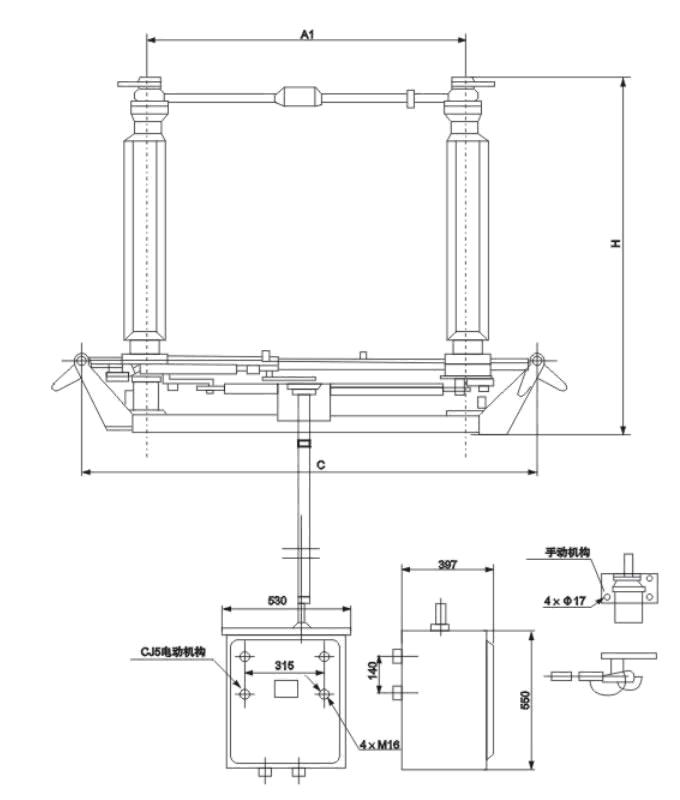 GW4-17.5（40.5）系列户外隔离开关