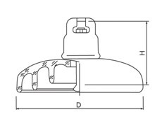 LXWP-210耐污型悬式玻璃绝缘子