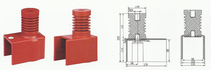12KV连体绝缘子630A~1250A（PT车、隔离车专用）