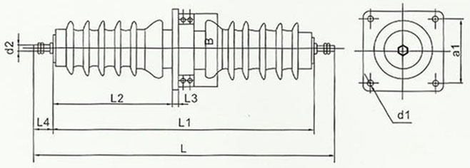 CWB-35KV/(400-2000)A圆铜棒户内外高压穿墙套管